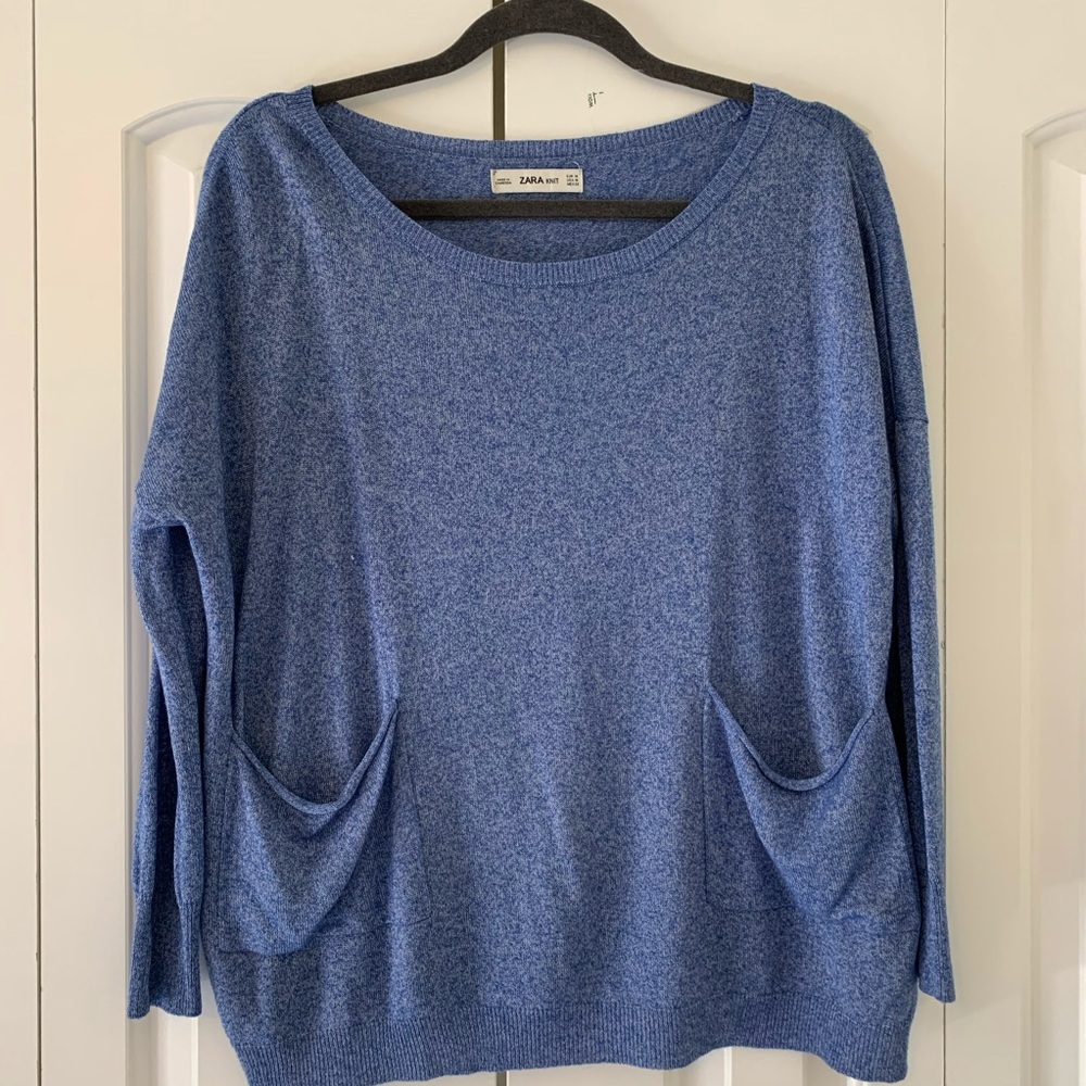 Like new, Zara knit slouchy double pocket sweater